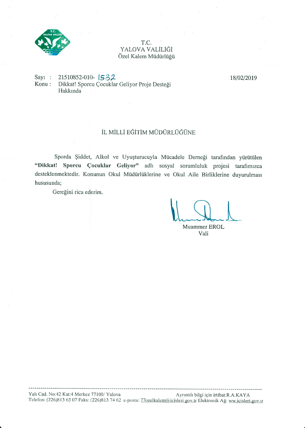 Yalova Governorship